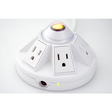 ELECTRIDUCT POWRAMID Surge Protector - 4 Ft Cord - (White) PD-KP-4-WT